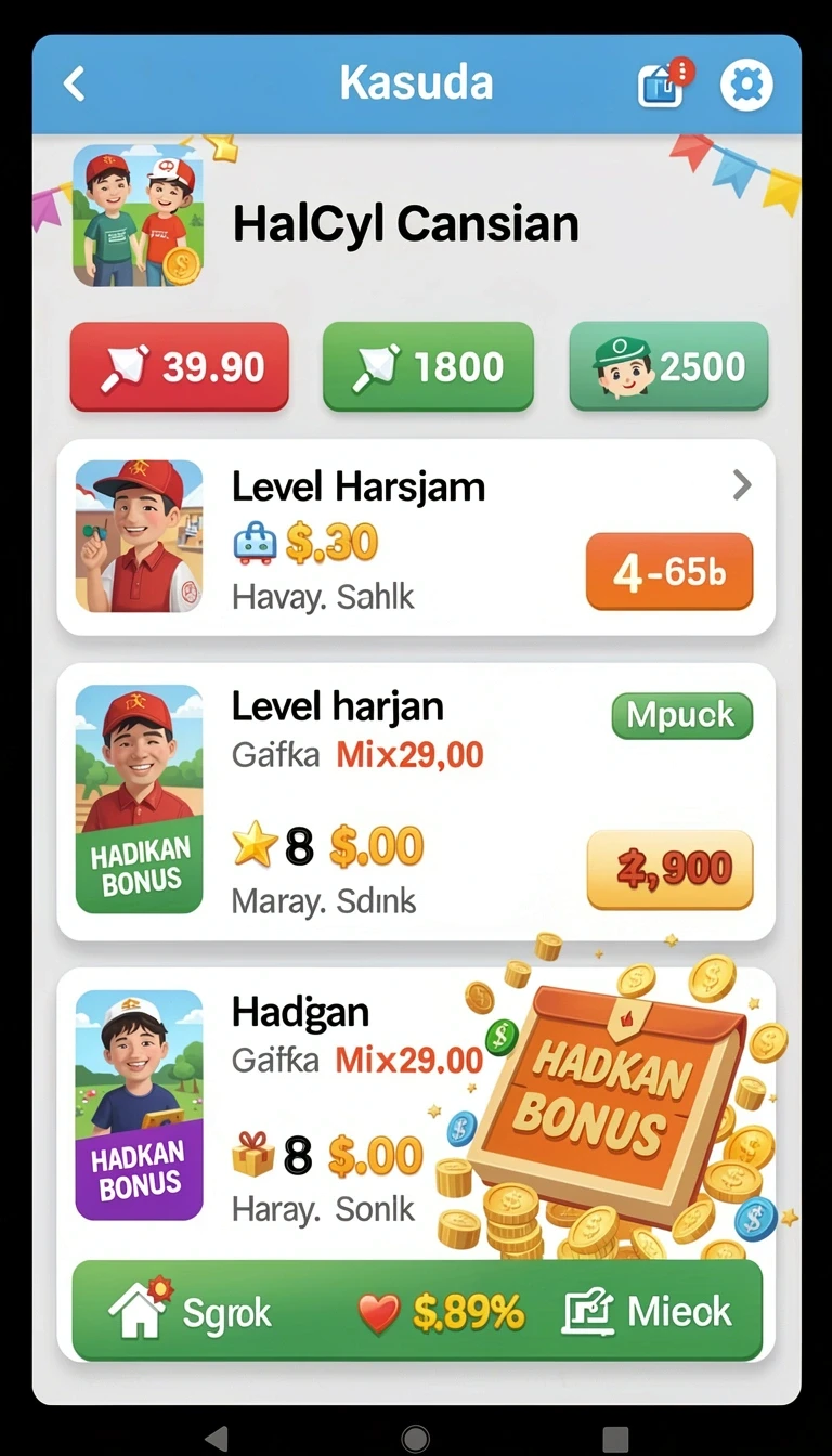Beragam pilihan permainan menarik dalam aplikasi Download paus4d APK untuk Android.